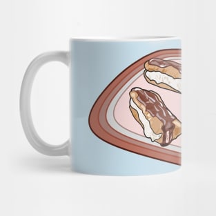 Chocolate eclair cartoon illustration Mug